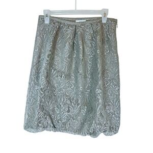 Y2K Lace Floral Mini Skirt‎ Women's Ann Taylor Loft Sz-6 Coquette Corporatecore